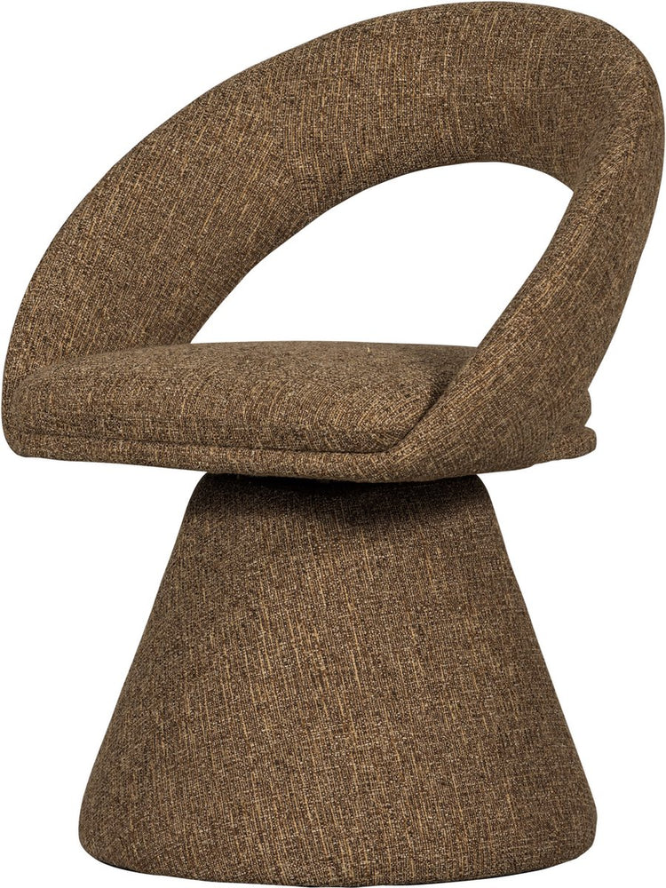 Chaise de salle à manger pivotante d'hiver Woood - mélange sable - 80x63x57