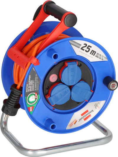 Brennerstuhl 1218740 enrouleur de câble 25 m fiche de terre orange