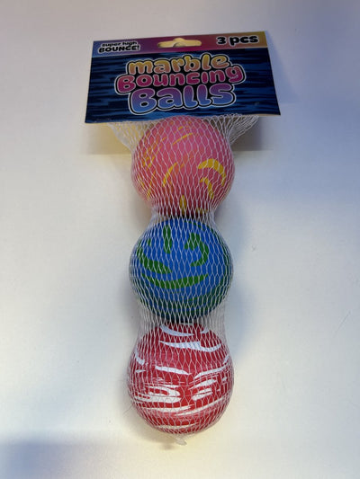Balles rebondissantes en marbre Johntoy XL creuses, 3 pcs.