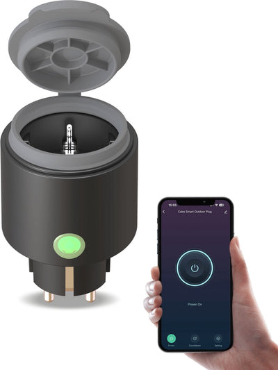 Prise intelligente extérieure Calex - prise intelligente - étanche - avec contrôle par application - fonctionne avec Alexa et Google Home