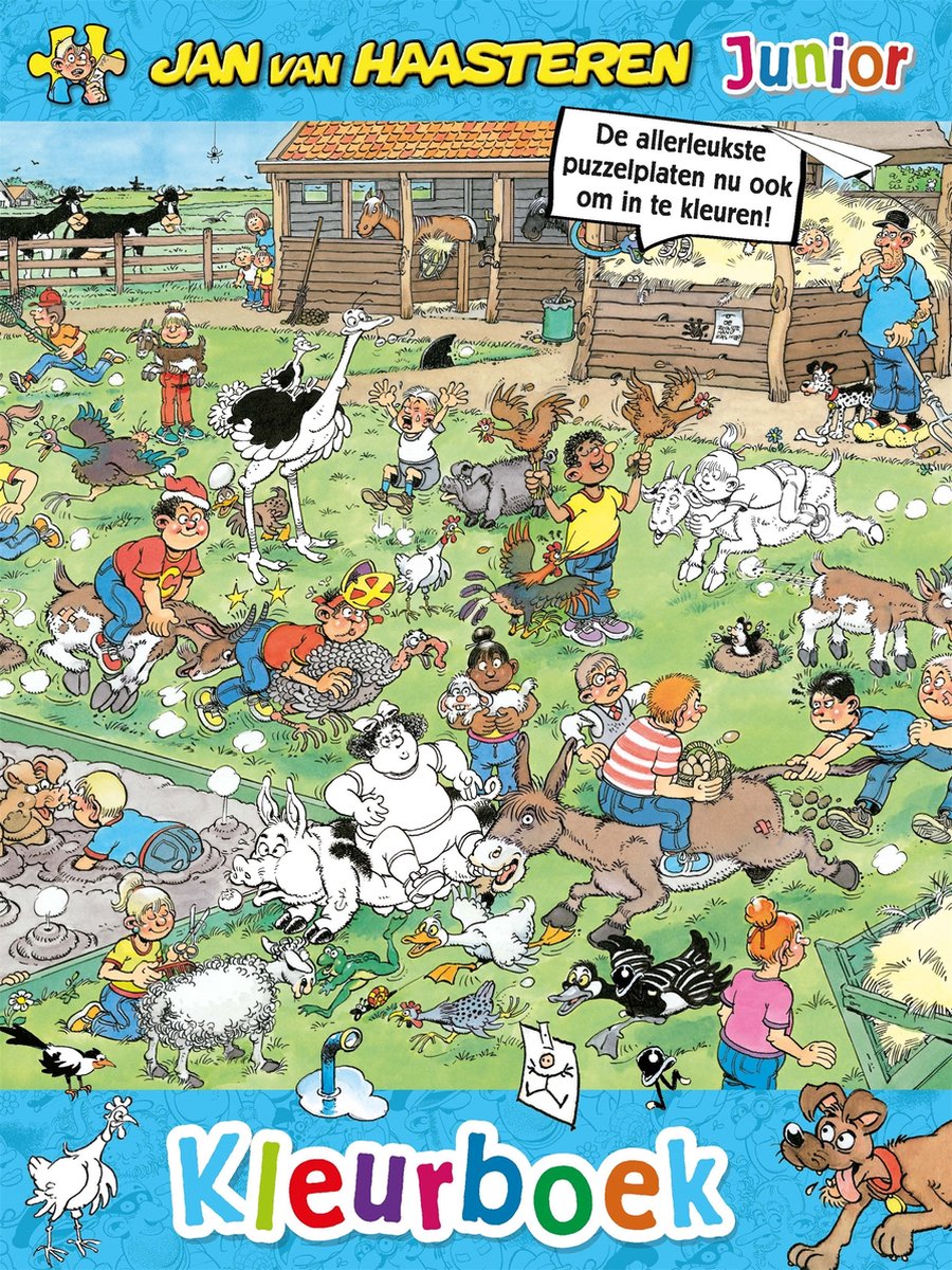 Grand ballon Jan van Haasteren livre de coloriage junior