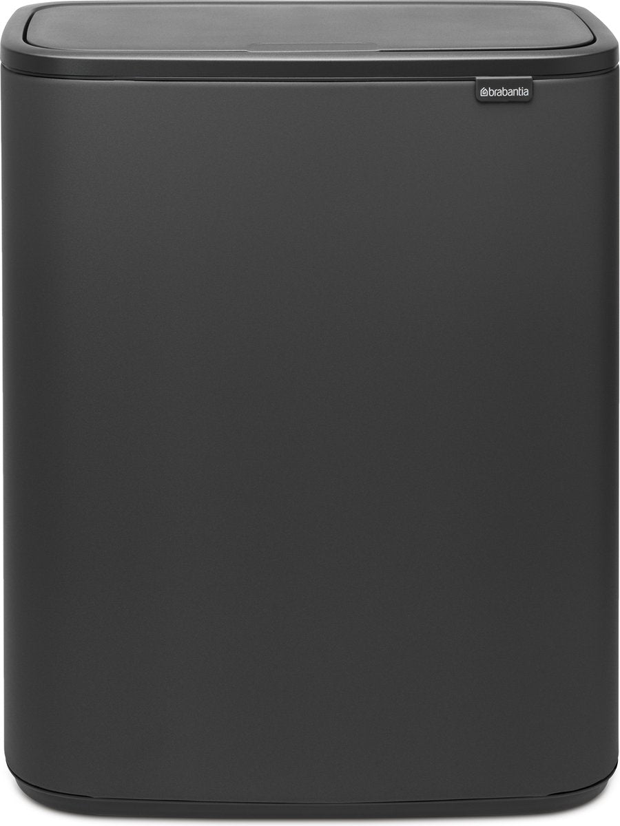 Poubelle Brabantia bo touch bin - 60 litres - 1 compartiment - gris infini minéral