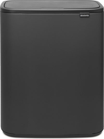 Poubelle Brabantia bo touch bin - 60 litres - 1 compartiment - gris infini minéral