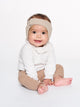 Dooky® protection auditive dooky baby - bandeau souple réglable - 0-6 mois - beige - coton oeko-tex - légère confortable