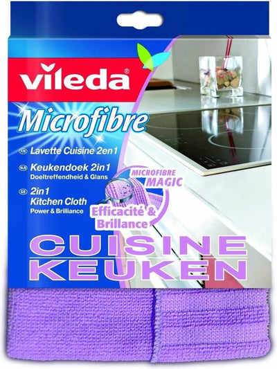 Vileda 2w1 - torchon de cuisine - microfibre - zone de puissance