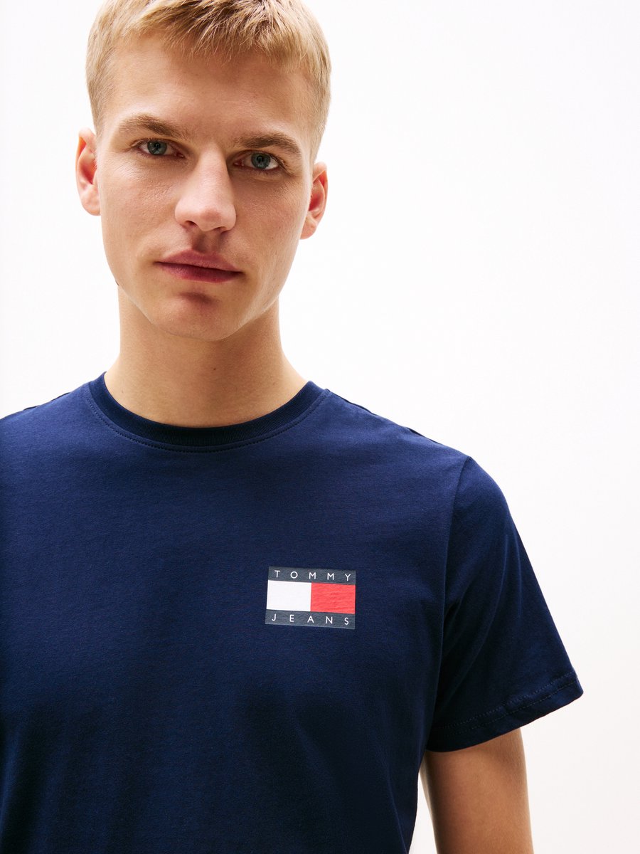 Tommy Hilfiger - Tommy Jeans - T-shirt slim à col ras du cou en jersey avec logo
