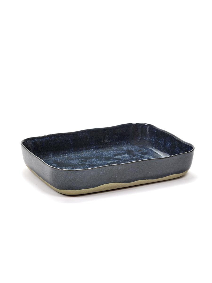 Serax - table merci la nouvelle - plat allant au four - bleu gris - 2 pièces
