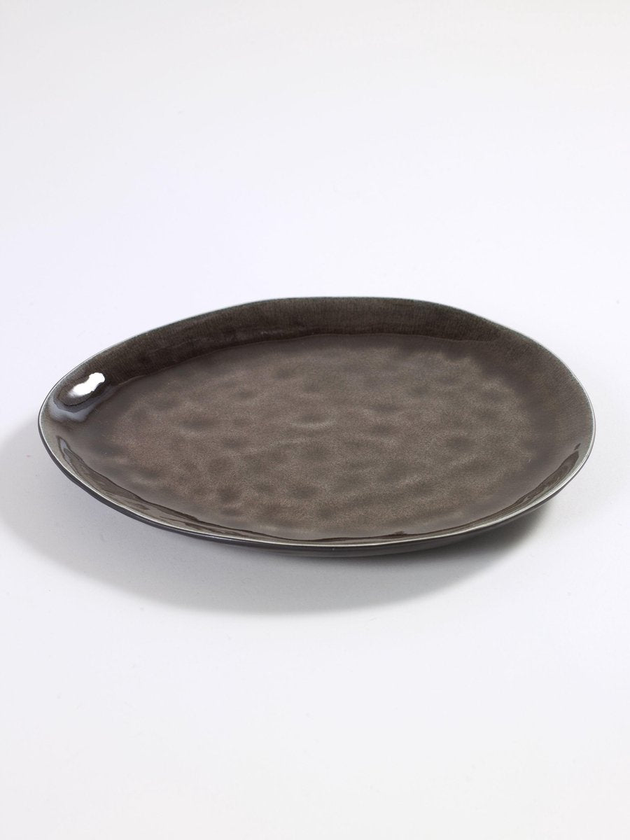 Serax - pascale naessens pure - assiette ovale l - marron - 2 pièces