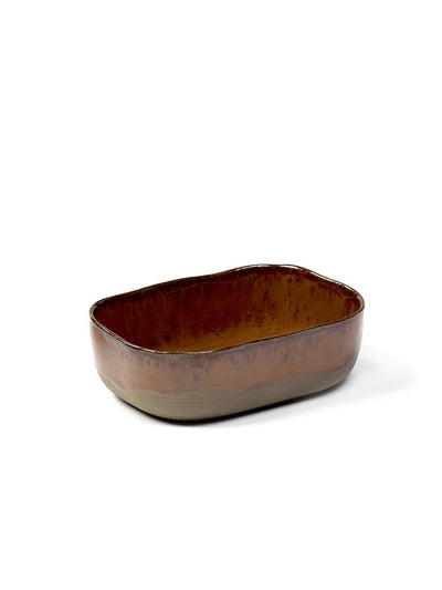 Serax - table merci la nouvelle - assiette extra creuse m - marron ocre - 8 pièces