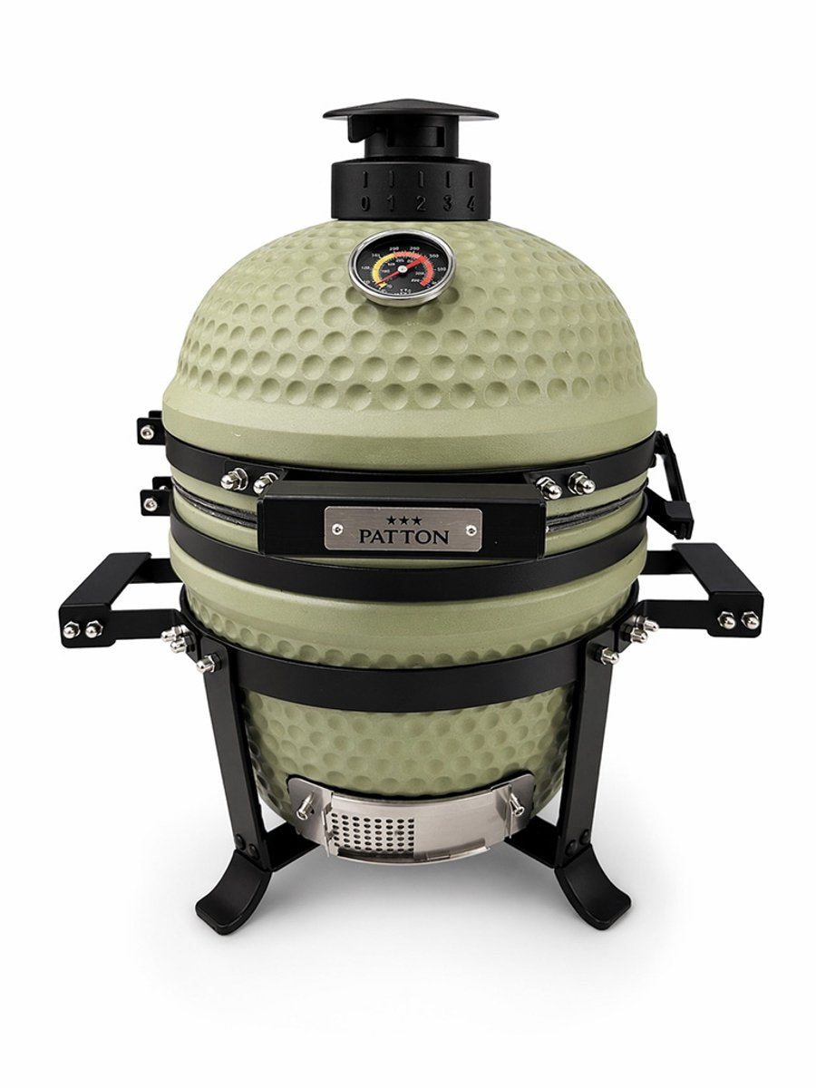 Patton premium mini 13 kamado - grille ø27 cm - vert olive