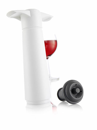 Vacuvin vacu vin wine saver white – pompe à vide pour le vin – avec bouchon à vin – garde le vin frais plus longtemps