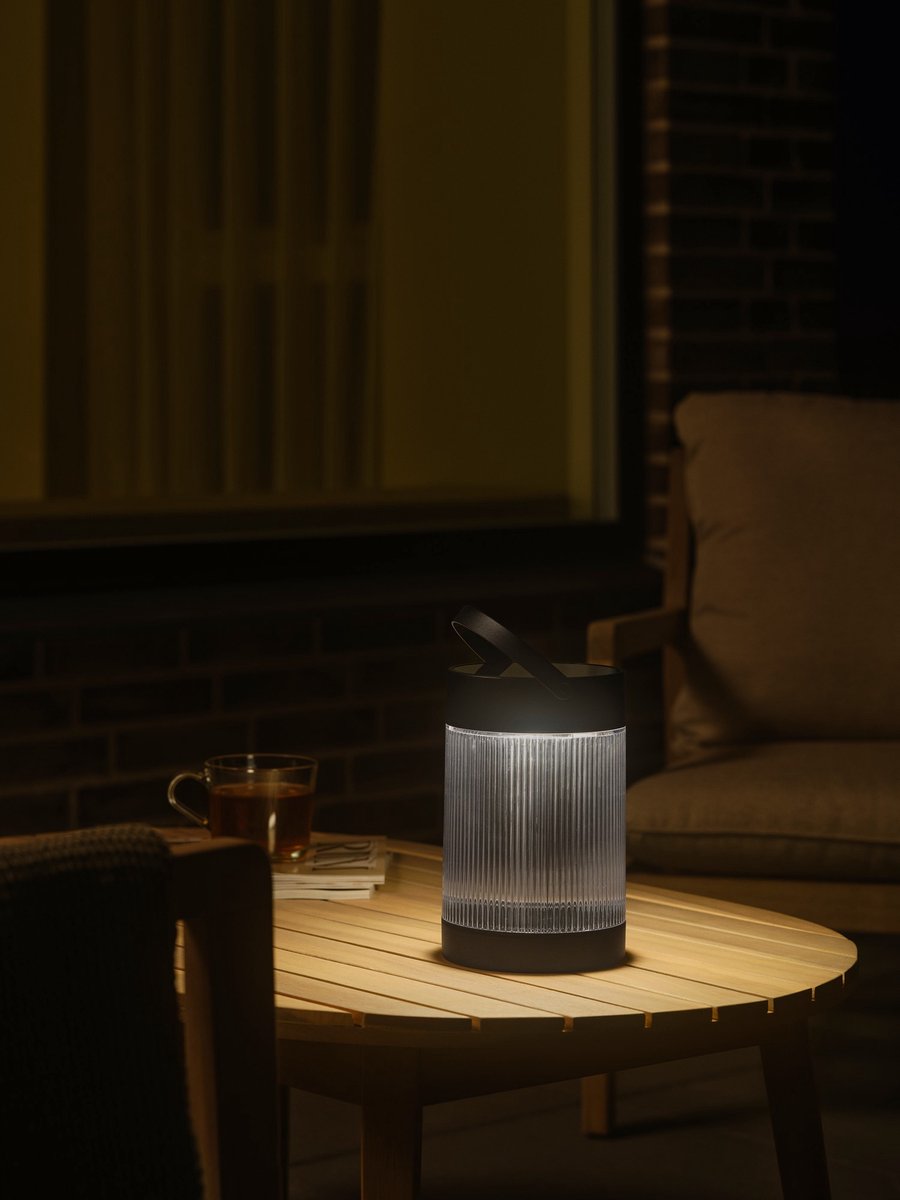 Nordlux - coupar - lampe de table - solaire - module LED - noir