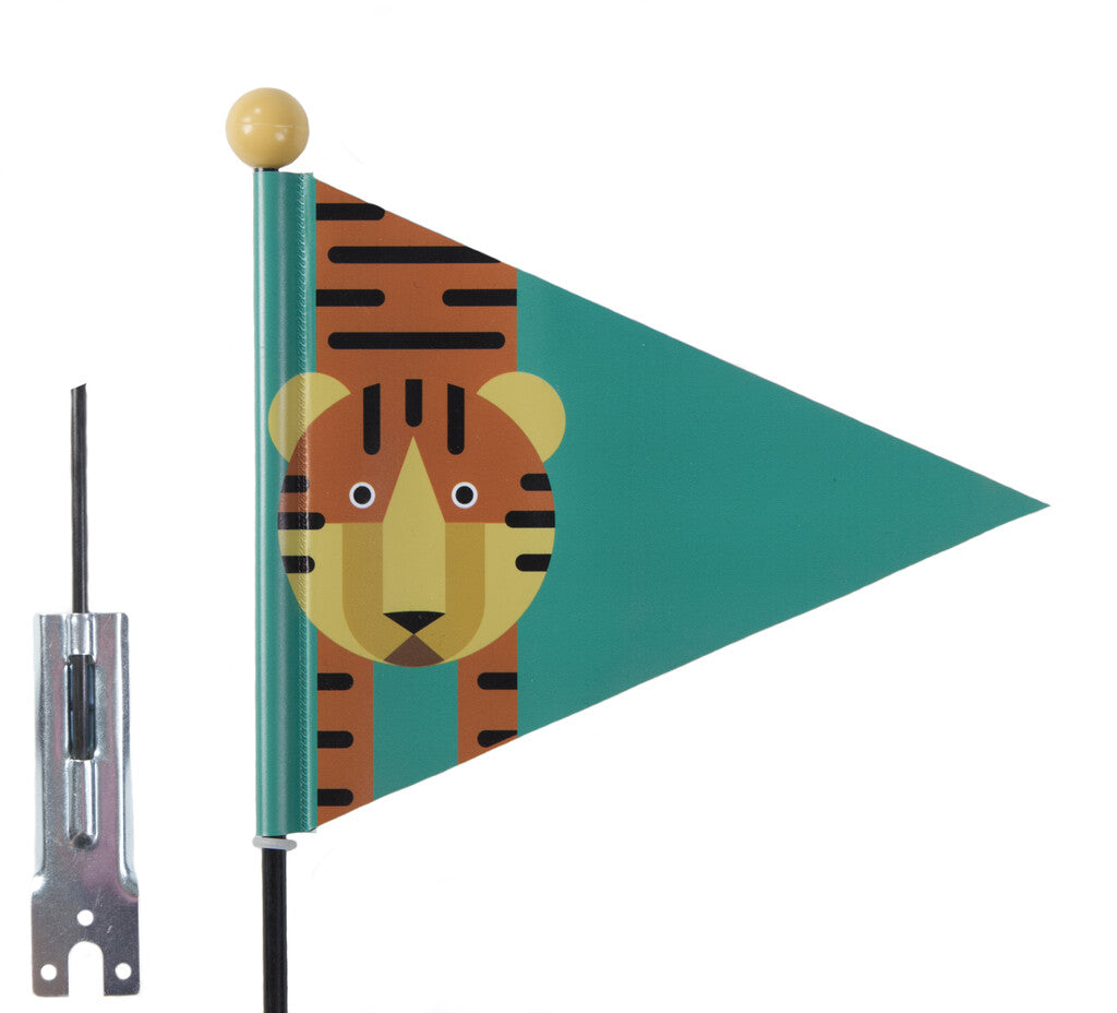 Drapeau de sécurité Pexkids Tiger Green avec imprimé tigre