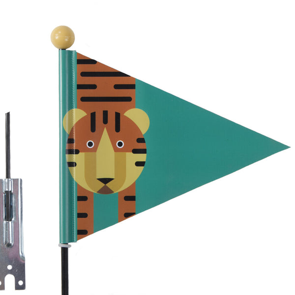 Drapeau de sécurité Pexkids Tiger Green avec imprimé tigre