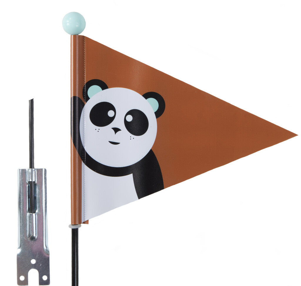 Drapeau de sécurité Pexkids Panda Braun avec un imprimé Panda