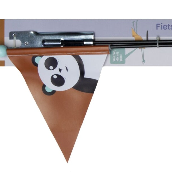 Drapeau de sécurité Pexkids Panda Braun avec un imprimé Panda