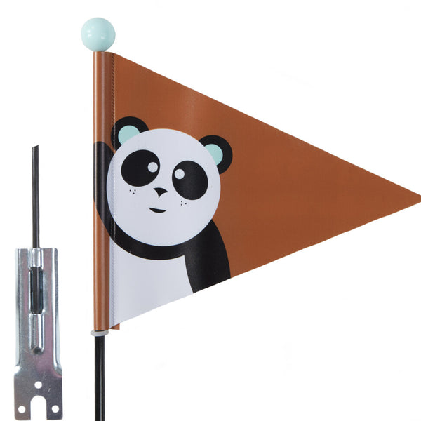 Drapeau de sécurité Pexkids Panda Braun avec un imprimé Panda