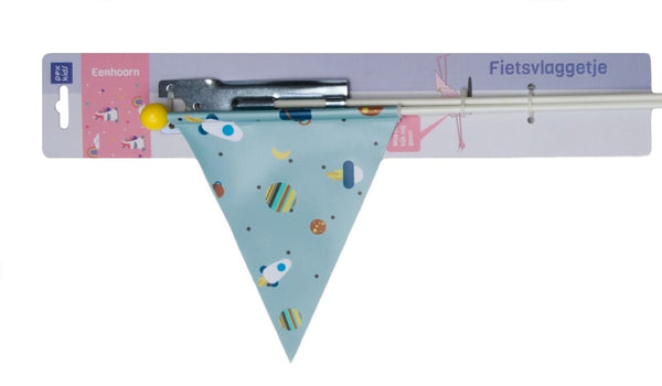 Drapeau de sécurité Pexkids Rocket Blue avec imprimé fusée