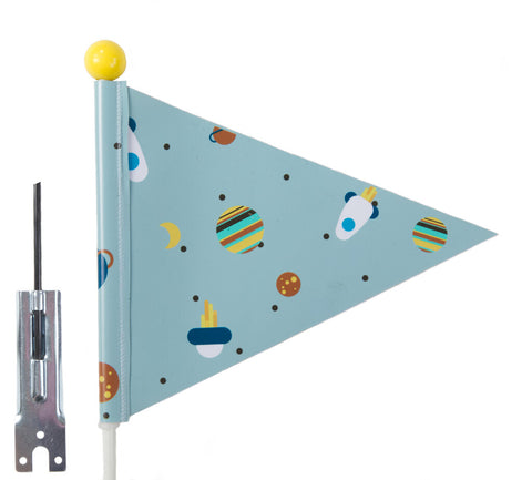 Drapeau de sécurité Pexkids Rocket Blue avec imprimé fusée