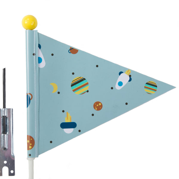 Drapeau de sécurité Pexkids Rocket Blue avec imprimé fusée