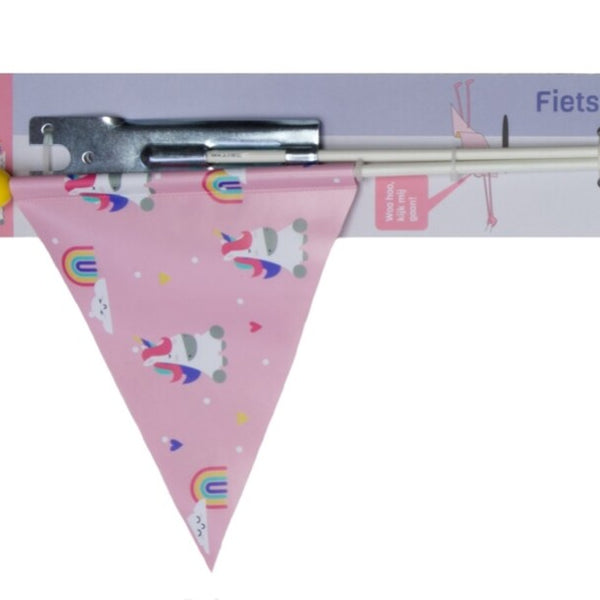 Drapeau de sécurité Pexkids Licorne Rose avec imprimé licorne