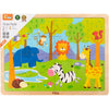 Viga puzzles en bois, animaux de safari, dim. 30x22,5 cm, 24 pièces, 1 pièce