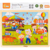 Viga seasons puzzle en bois, les saisons, automne, dim. 30x22,5 cm, 24 pièces, 1 pièce