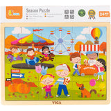 Viga seasons puzzle en bois, les saisons, automne, dim. 30x22,5 cm, 24 pièces, 1 pièce - afbeelding 2