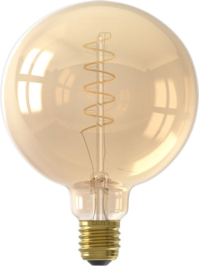 Lampe LED Calex - e27 - variateur 3 niveaux - dimmable - g125 - or - lumière blanc chaud - 5,5w