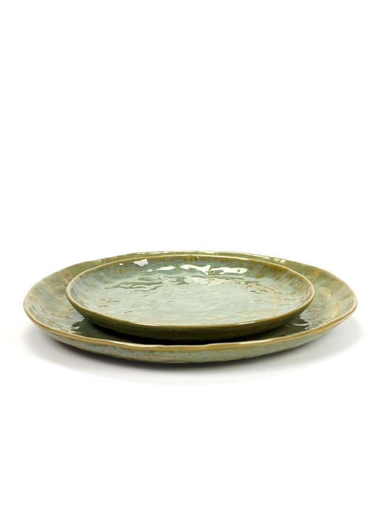 Serax - pascale naessens pure - assiette l - vert d'eau - 28 ø - 2 pièces