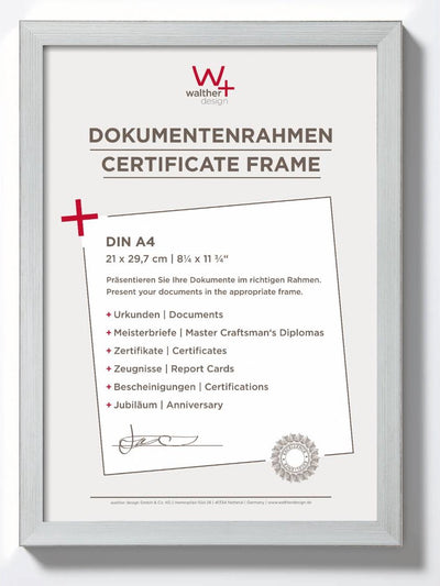 Construction Walther - cadre photo - format photo 21x29,7 cm (din A4) - argent