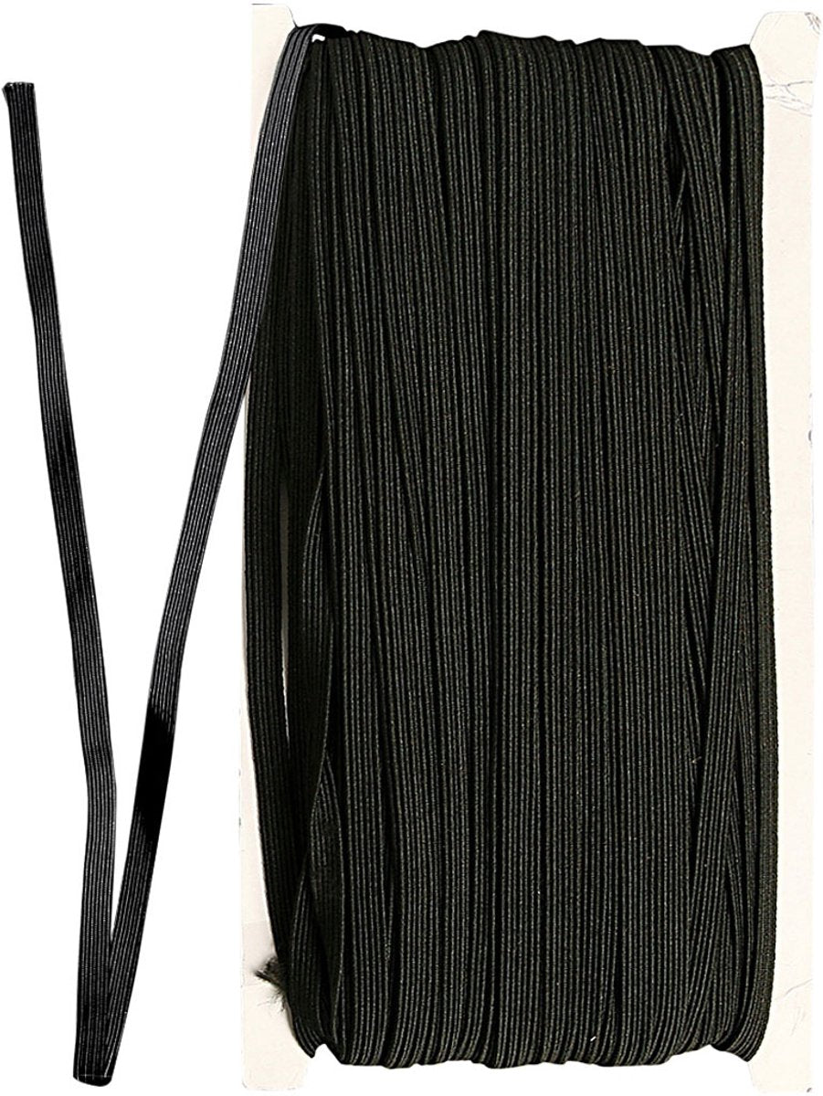 Creativ Company Elastic Épaisseur 6 mm noir, 50m