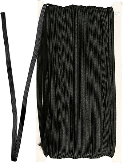 Creativ Company Elastic Épaisseur 6 mm noir, 50m