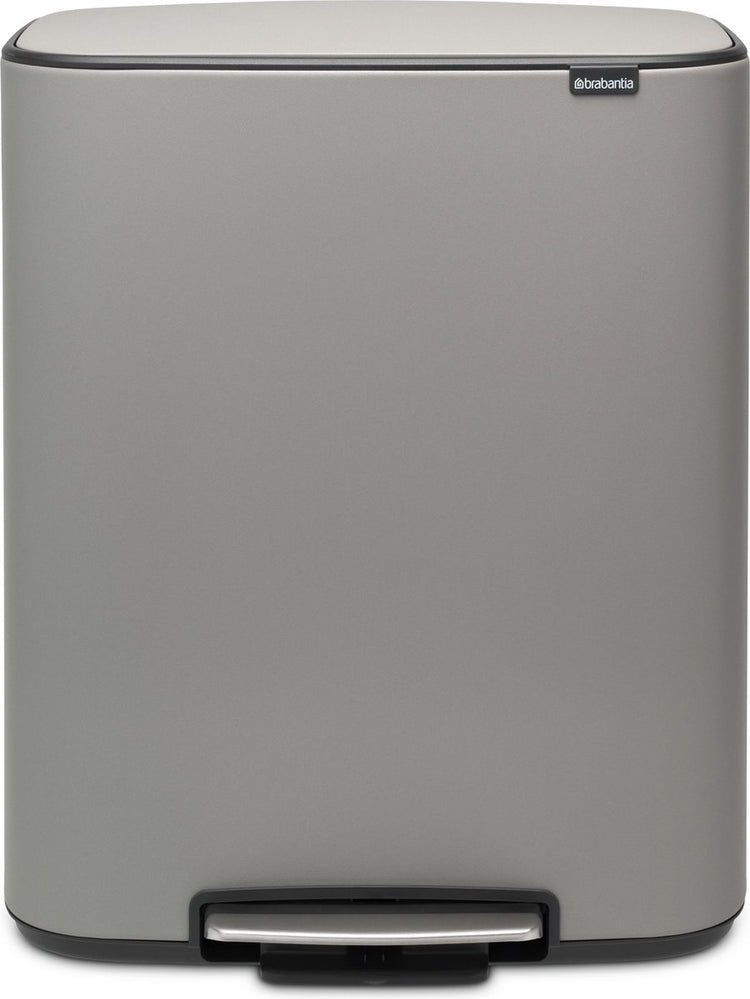 Poubelle Brabantia bo - 60 litres - 1 compartiment - gris béton minéral