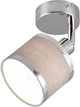 Trio arosa - spot - chrome - excl. 1x e14 28w - abat-jour gris
