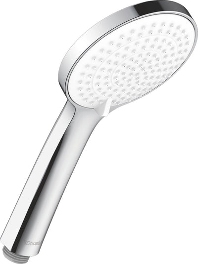 Douchette Duravit 3 positions débit négatif - pomme de douche ø110 mm - économie d'eau - easyclean - chrome brillant