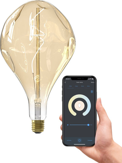 Lampe LED intelligente Calex evo xxl - e27 - source de lumière intelligente - or - dimmable - lumière blanc chaud - 6w