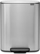 Poubelle Brabantia bo - 60 litres - 1 compartiment - acier mat anti-empreintes digitales
