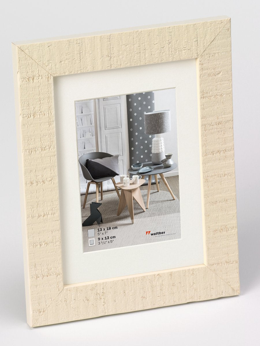 Walther home - cadre en bois - format photo 13x18 cm - blanc