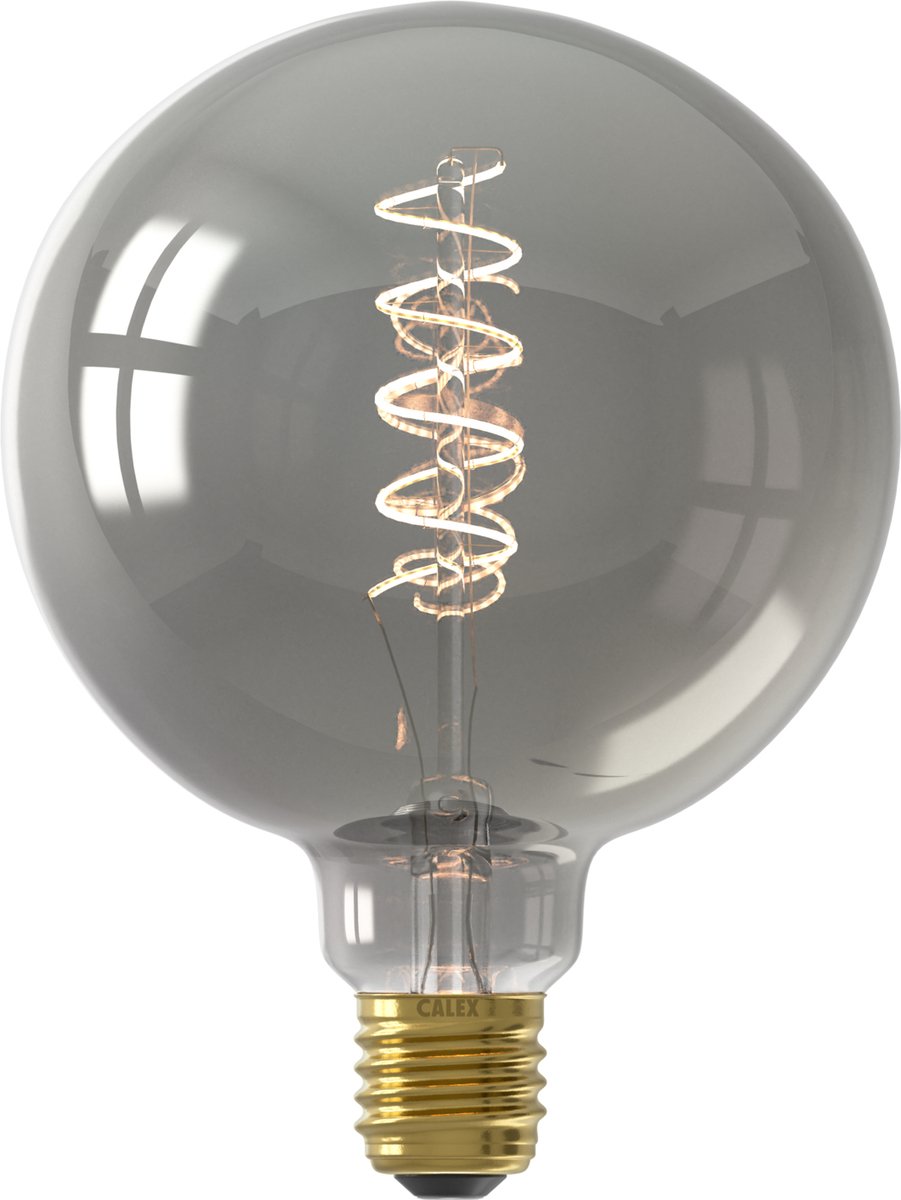 Lampe LED à filament Calex - E27 - source lumineuse vintage - 12,5cm - titane - 4w - dimmable