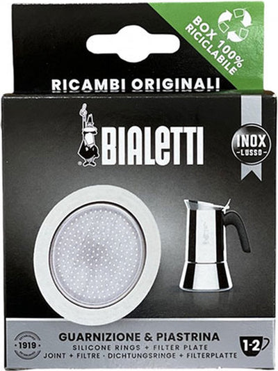 Plaque filtrante Bialetti + anneau silicone - pour percolateurs 2 tasses en inox