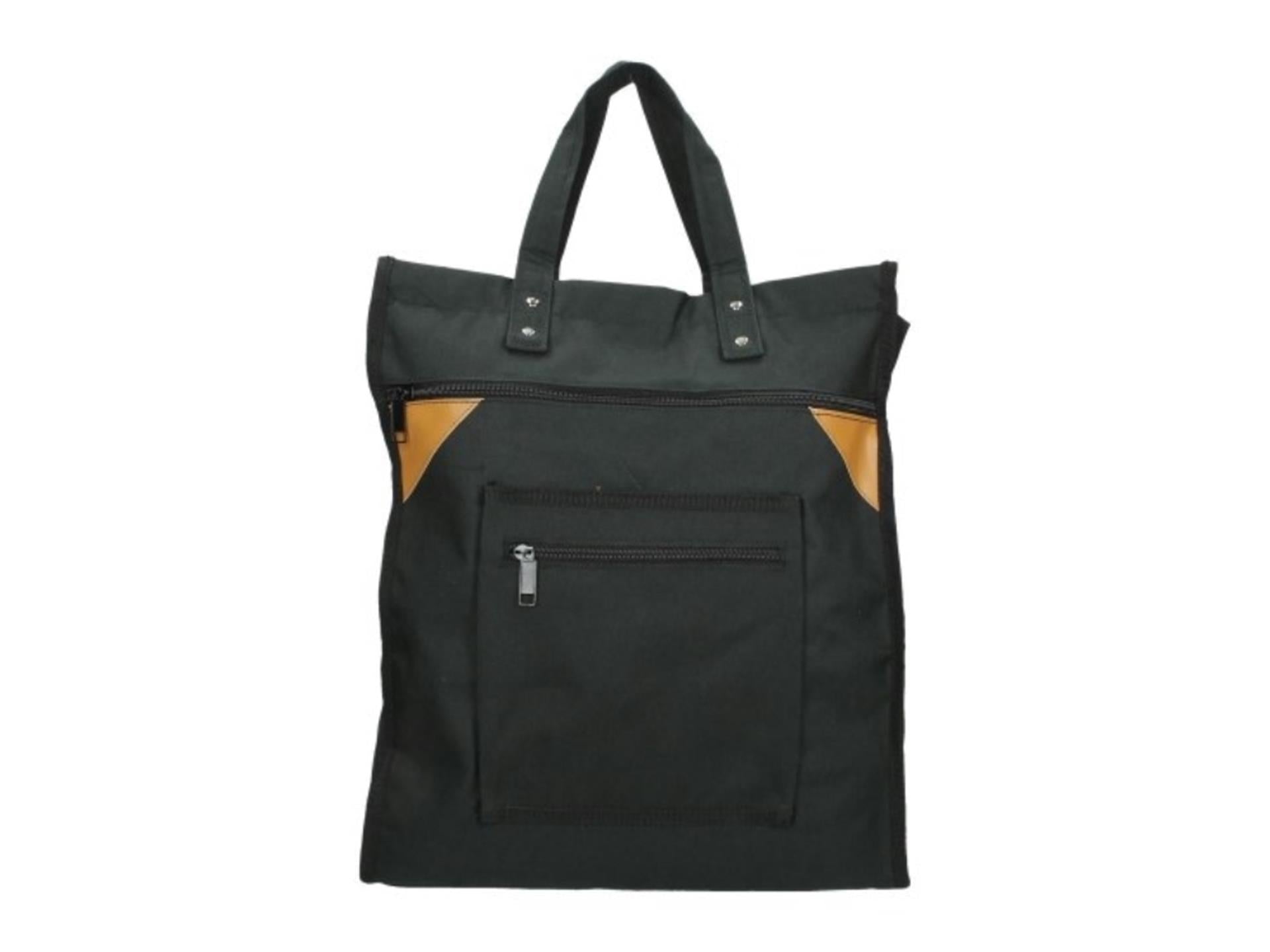 Sac shopping toile robuste noire