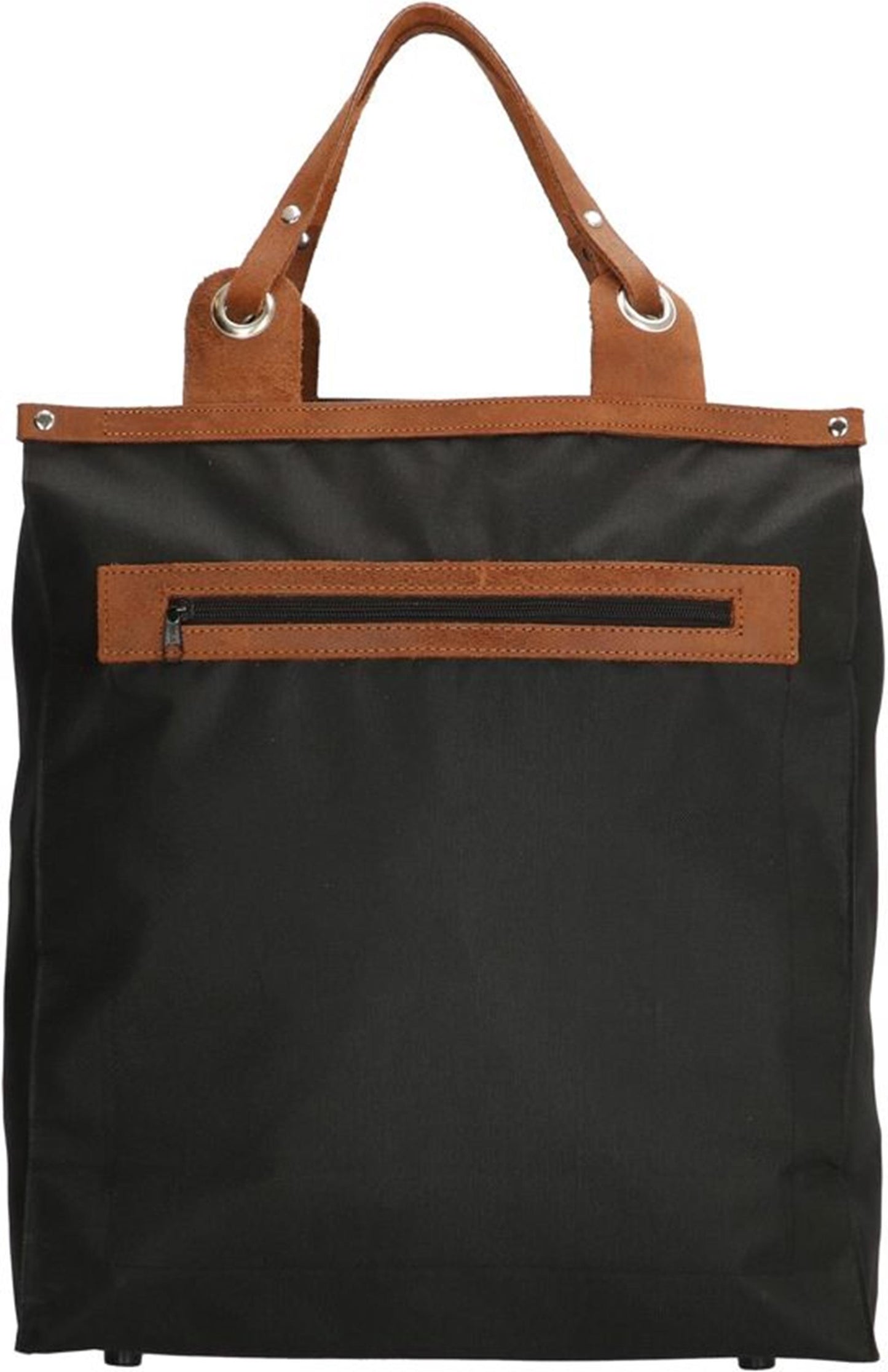 Sac shopping anse cuir noir