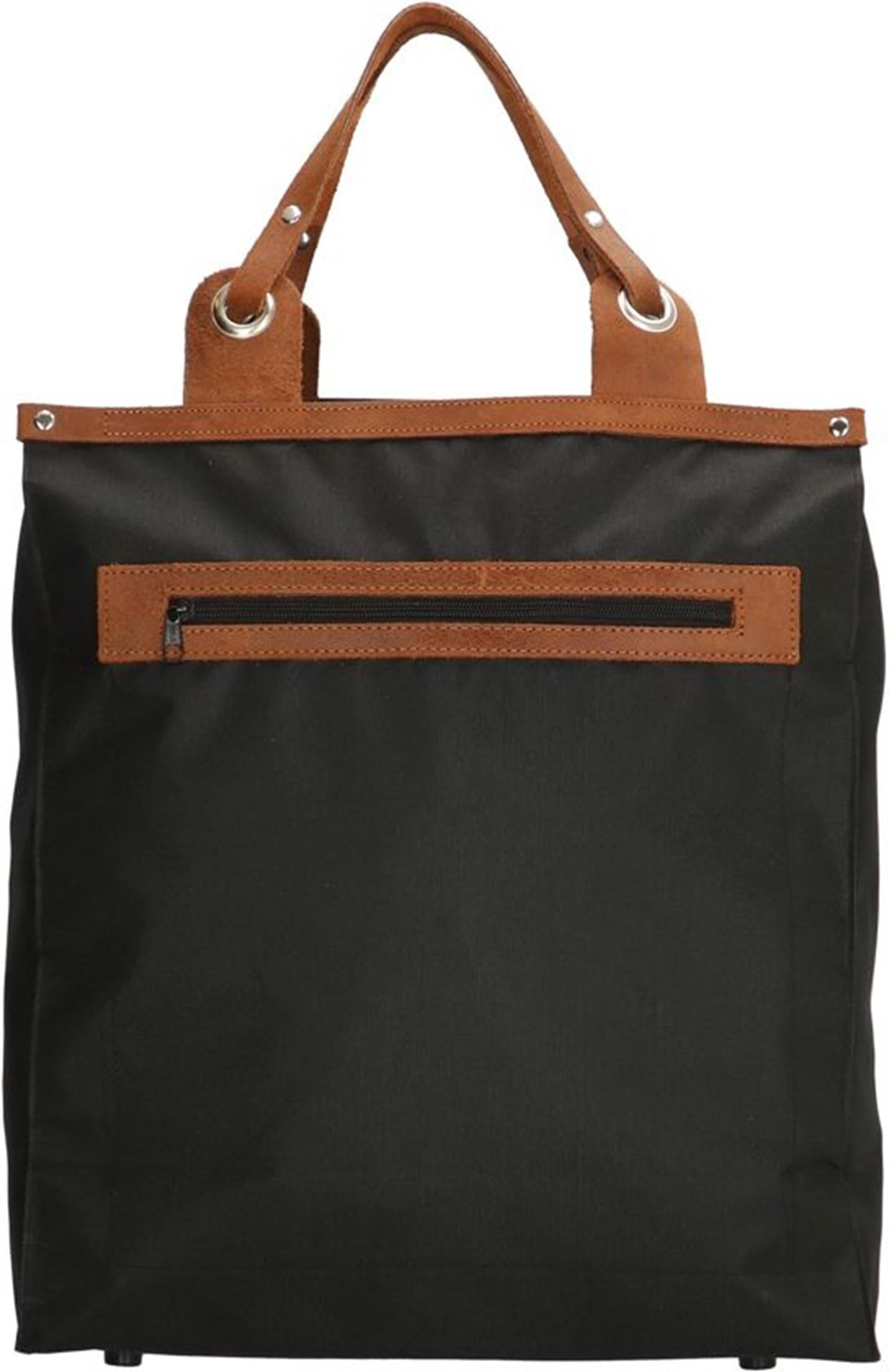 Sac shopping anse cuir noir