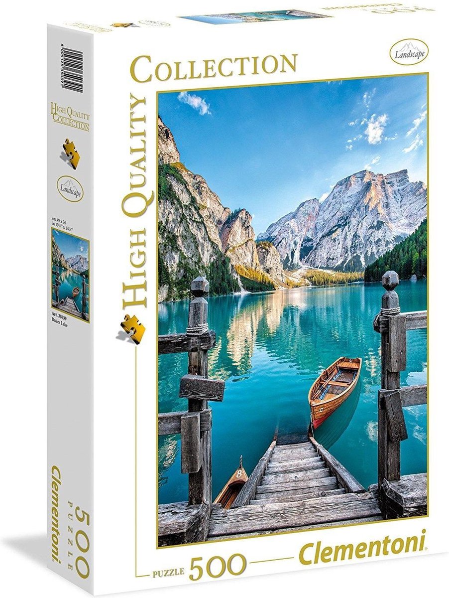 Clementoni Jigsaw Puzzle Braies Lake, 500e.