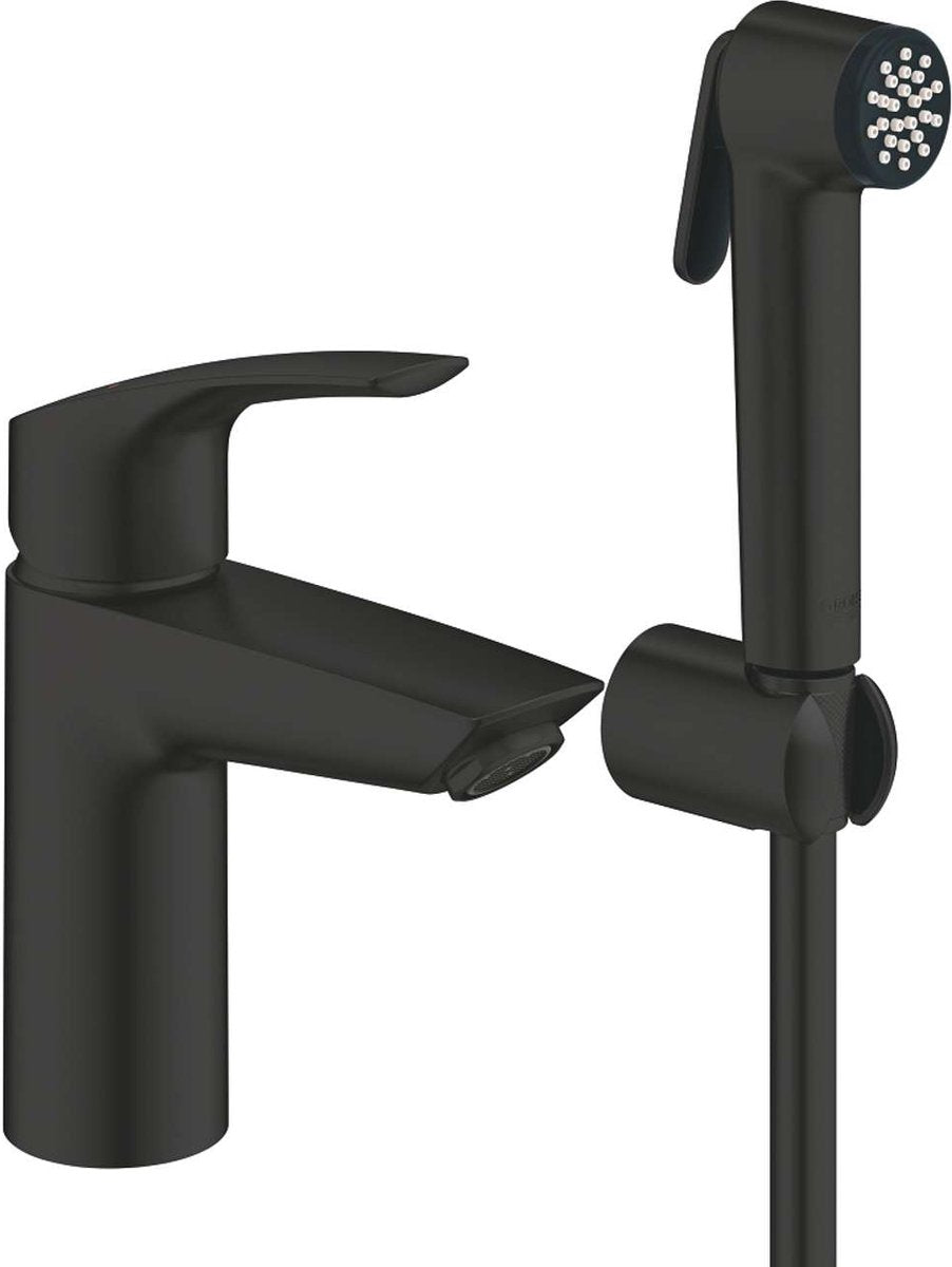 Grohe eurosmart - robinet de lavabo avec douchette de bidet, noir mat 231242433