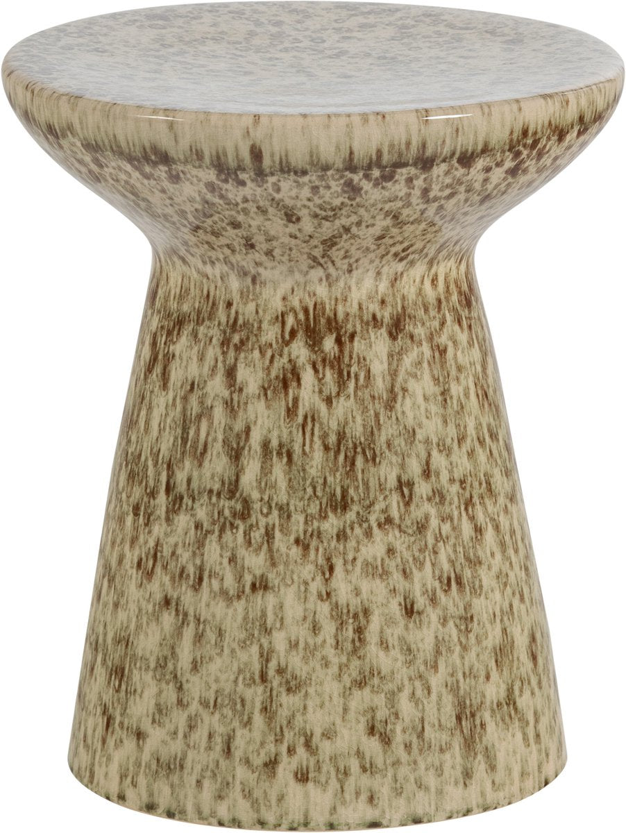 Table d'appoint Vtwonen fleck ø35x45 cm - céramique - mélange marron clair
