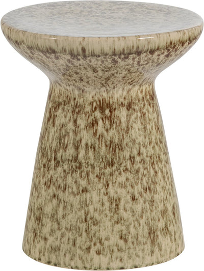 Table d'appoint Vtwonen fleck ø35x45 cm - céramique - mélange marron clair
