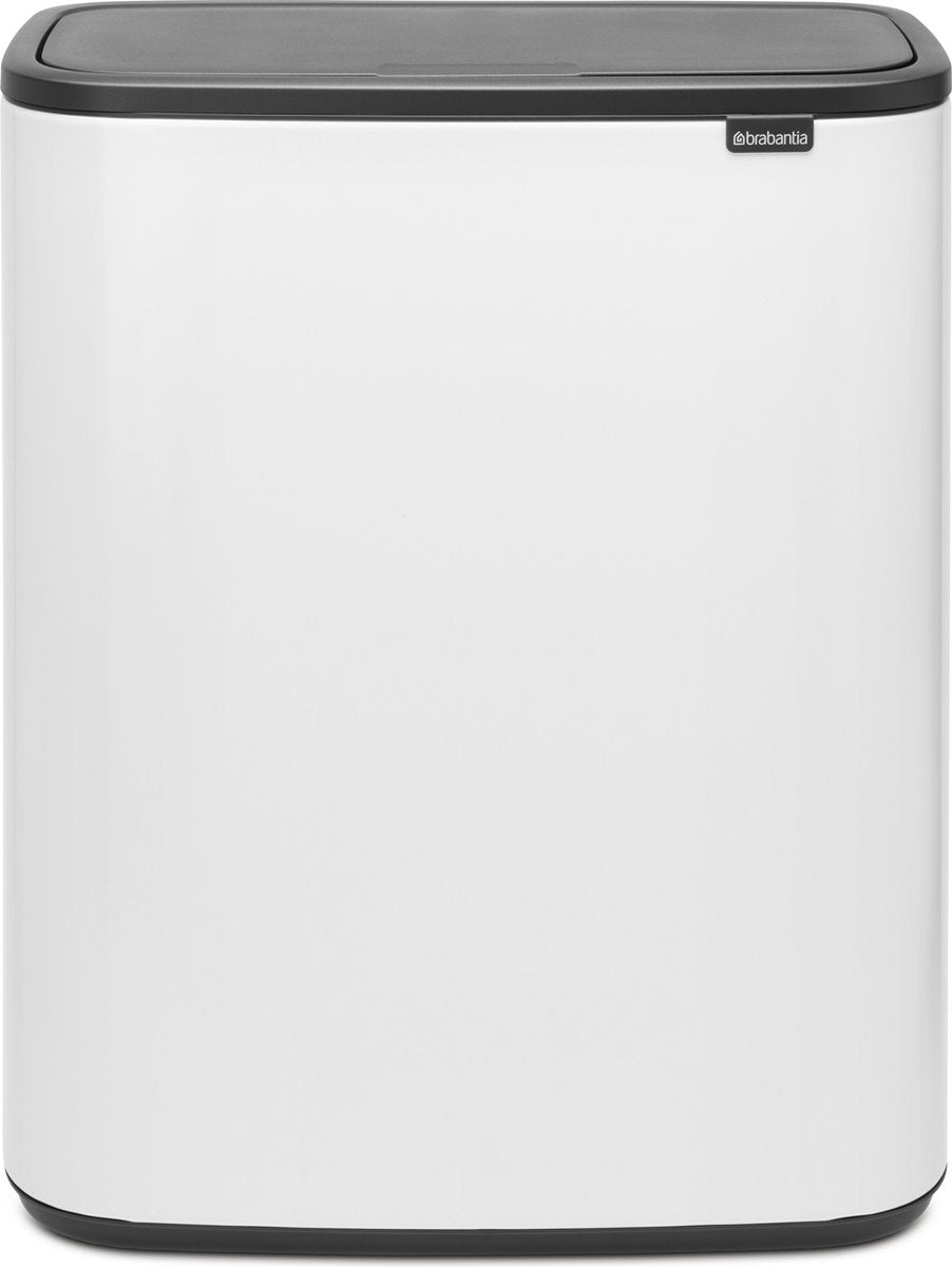Poubelle Brabantia bo touch bin - 60 litres - 1 compartiment - blanc