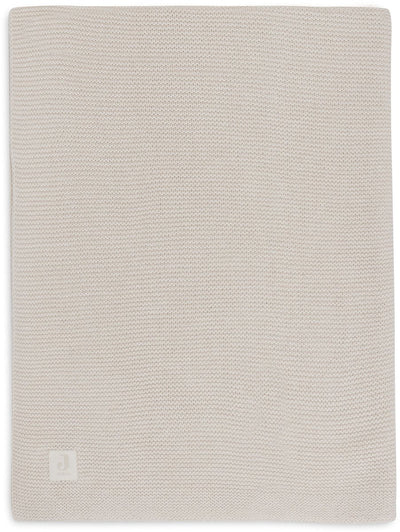 Jollein couverture bébé berceau - 100x150cm - tricot basique - flocons d'avoine